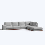 Derek modular right arm 5 seater sofa with ottoman - 127.5" | 61.6" Left chaise with 34" Ottoman