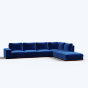 Derek modular right arm 5 seater sofa with ottoman - 127.5" | 61.6" Left chaise with 34" Ottoman