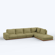 Derek modular right arm 5 seater sofa with ottoman - 127.5" | 61.6" Left chaise with 34" Ottoman