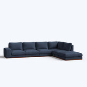 Derek modular right arm 5 seater sofa with ottoman - 127.5" | 61.6" Left chaise with 34" Ottoman