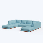 Derek Modular U- Shaped sofa with ottoman - 62" Left Chaise with 34" Ottoman | 123" Middle | 62" Right Chaise with 34" Ottoman