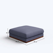 Derek modular right arm 3 seater sofa with ottoman - 133.5"