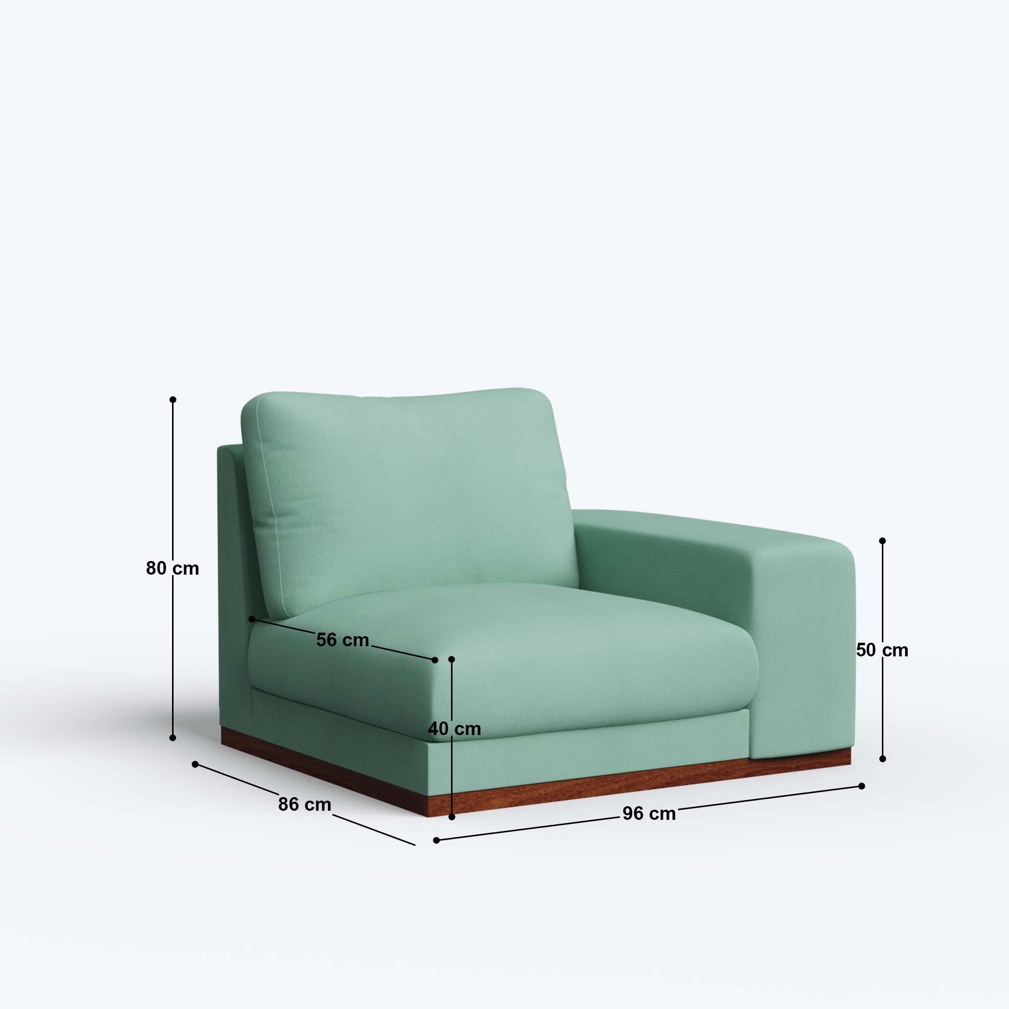 Derek modular 2 seater sofa - 75.6"