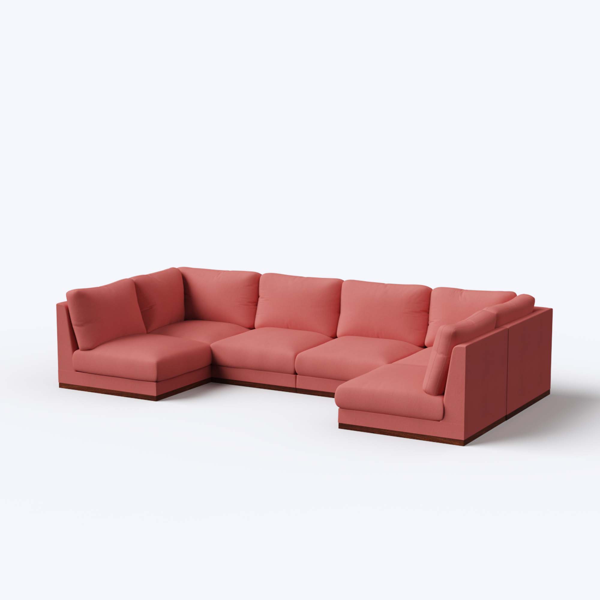 Derek Modular U- Shaped sofa - 62" Left Chaise | 123" Middle | 62" Right Chaise