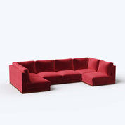 Derek Modular U- Shaped sofa - 62" Left Chaise | 123" Middle | 62" Right Chaise