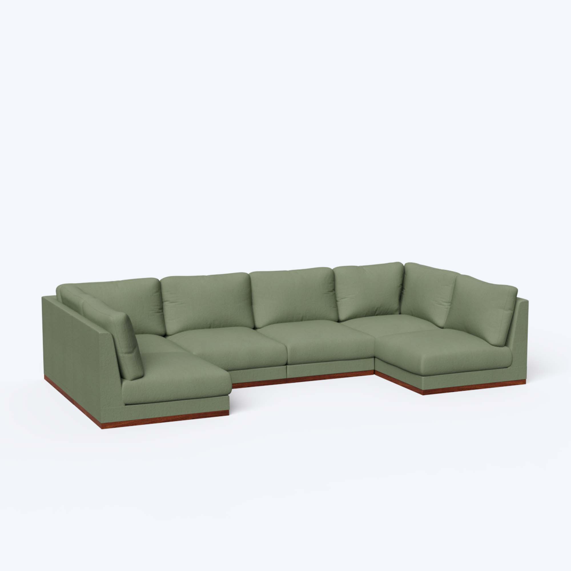 Derek Modular U- Shaped sofa - 62" Left Chaise | 123" Middle | 62" Right Chaise