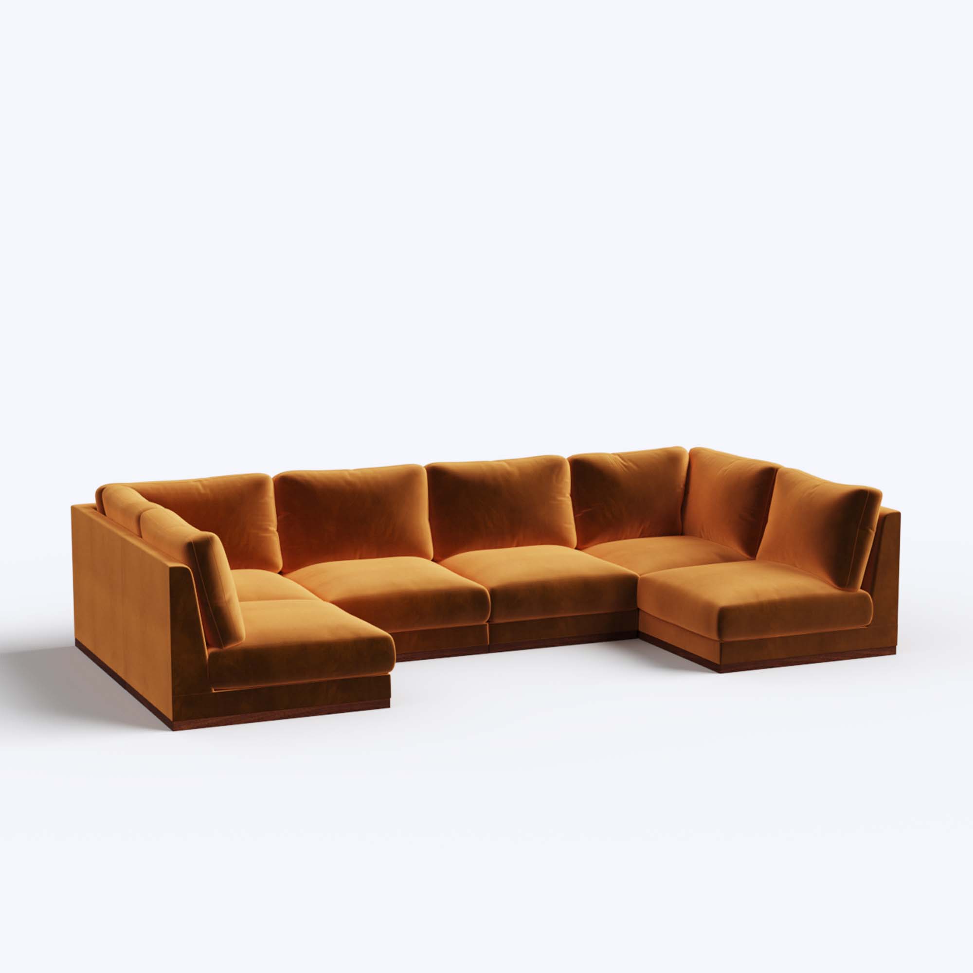 Derek Modular U- Shaped sofa - 62" Left Chaise | 123" Middle | 62" Right Chaise