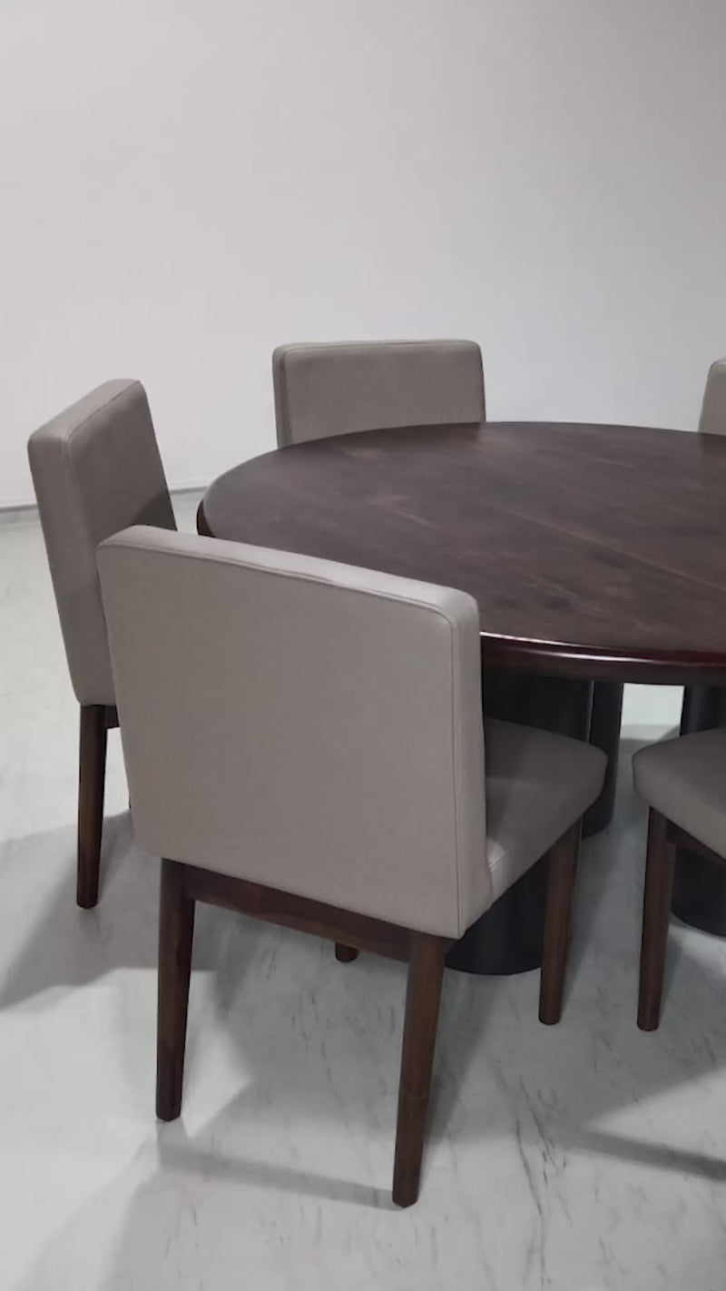 Amor-Lidia Dining Set - 150 cm Diameter - 6 Seater