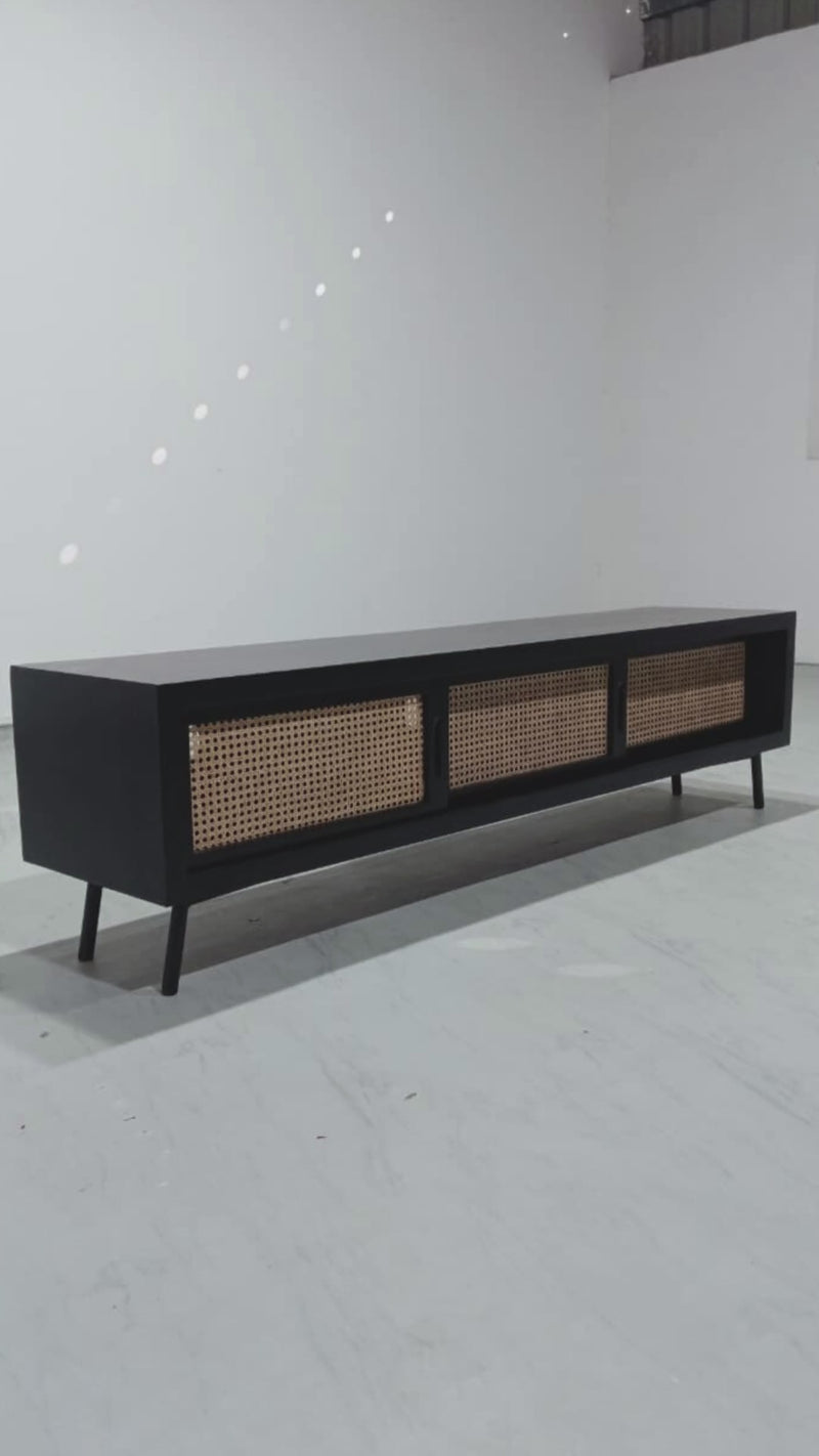 July TV Table Console - Mango Black Matte