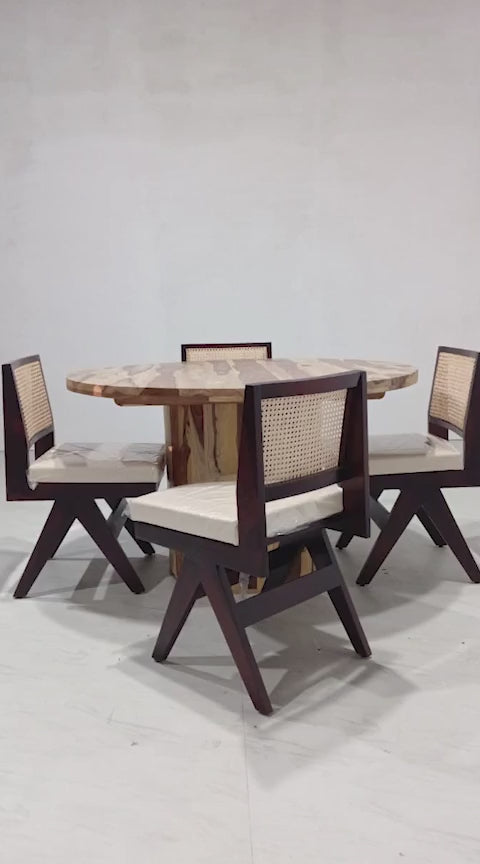 Luis-Jean Dining Set - 130cm Diameter - 4 Seater