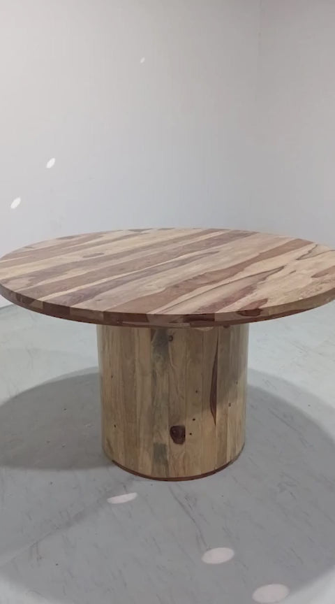 Luis Luxury Dining Table - Sheesham Natural