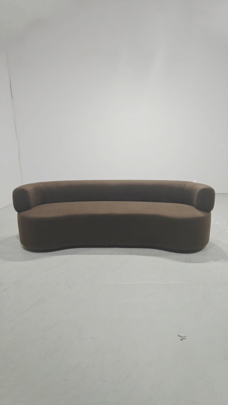 Eliza Curvy 3 Seater Sofa - 102” - Chocolate Brown Boucle