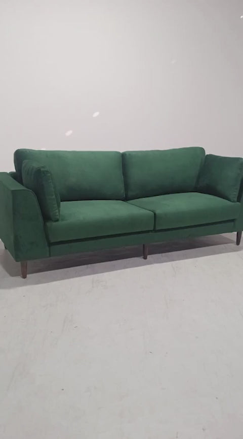 Freda 4 Seater Sofa - 89" - Emerald Green