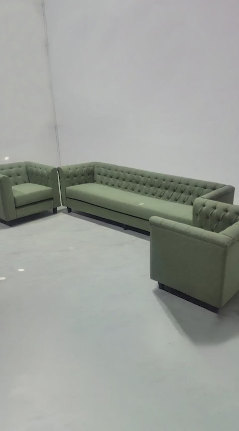 Cruz Sofa Set (3+1+1) - Seaweed Green