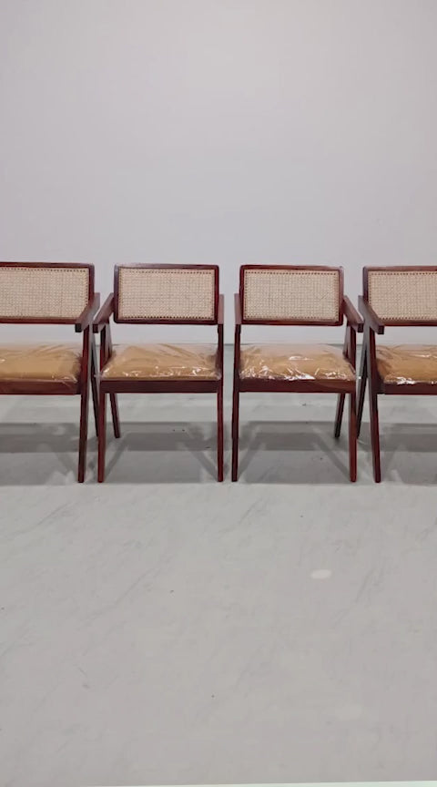 Pierre Rattan Back Chair - Sheesham Honey