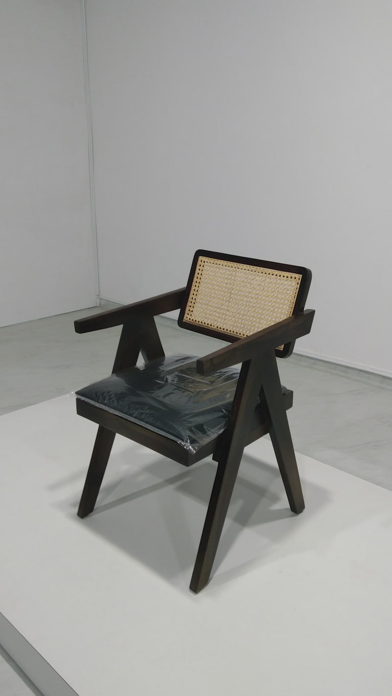 Pierre Chair - Walnut Sheesham - Lead Black 
