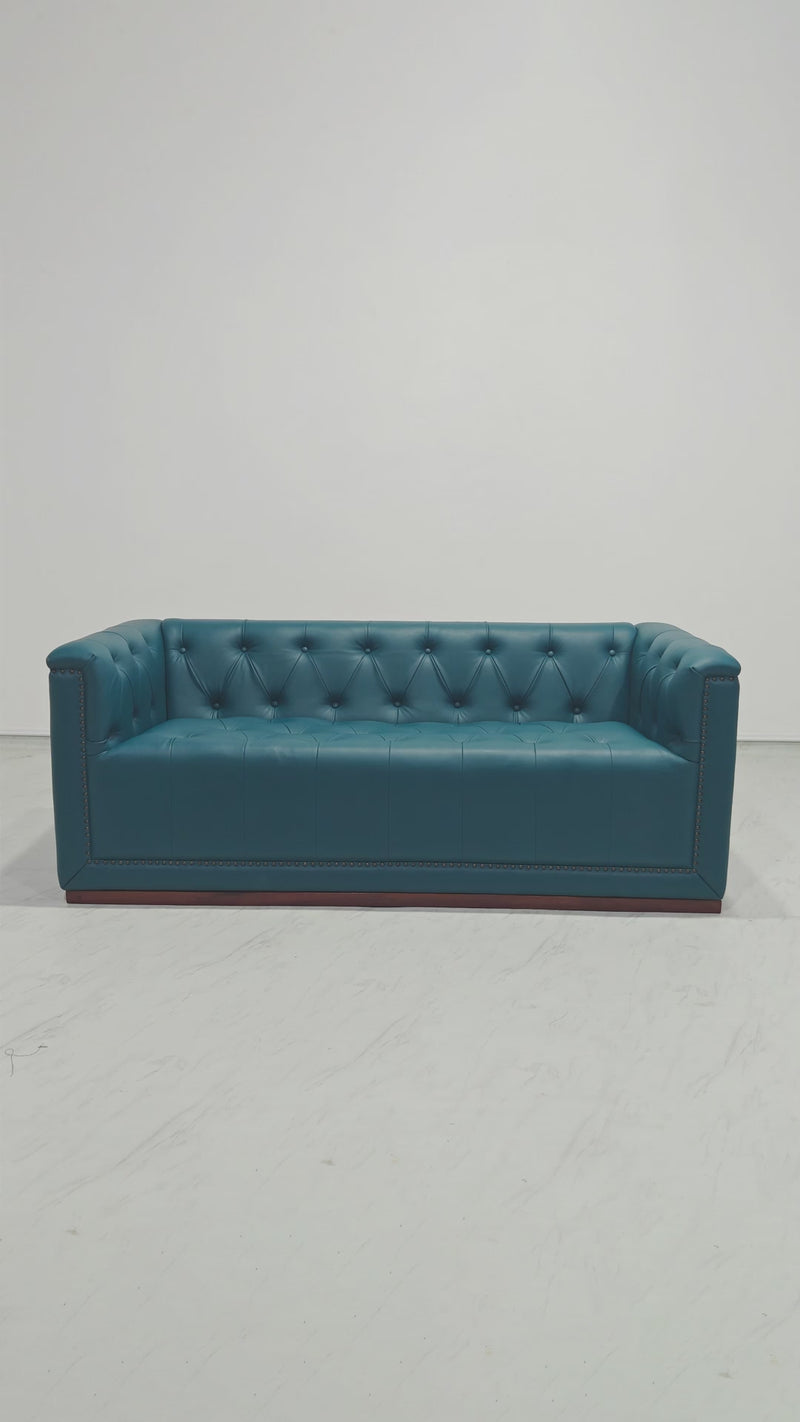 Diego 2 Seater Sofa - 72" - Suffolk Blue Vegan Leather