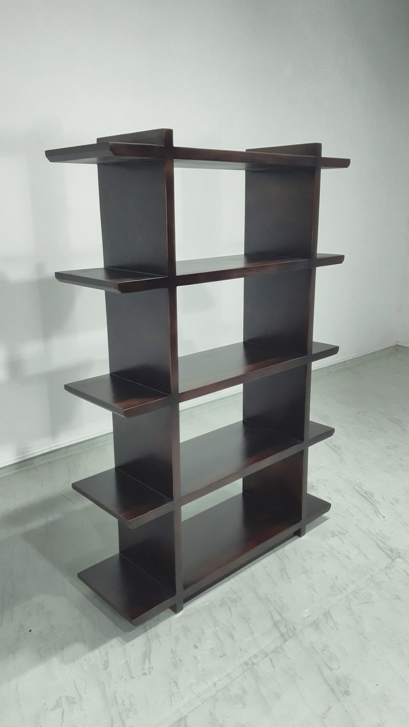 Carmen Open Bookshelf - Walnut Mango