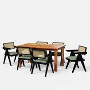 Roma-Pierre Luxury Dining Set - 4,6 & 8 Seater/ All sizes - Crafts Mill Bespoke Furniture - Dining