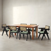 Roma-Pierre Luxury Dining Set - Large 6 Seater - Table (175 cm x 90 cm x 76 cm) + 6 Pierre Chairs - Sheesham