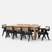 Roma-Pierre Luxury Dining Set - 4,6 & 8 Seater/ All sizes - Crafts Mill Bespoke Furniture - Dining