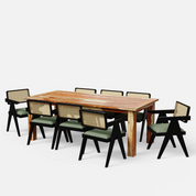 Roma-Pierre Luxury Dining Set - 4,6 & 8 Seater/ All sizes - Crafts Mill Bespoke Furniture - Dining