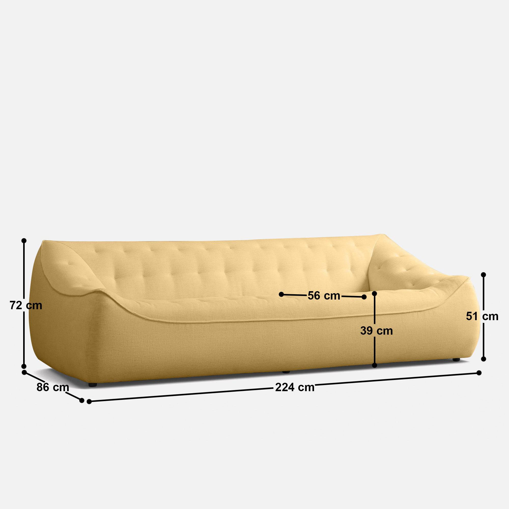 Ana 3 Seater Sofa - 88"