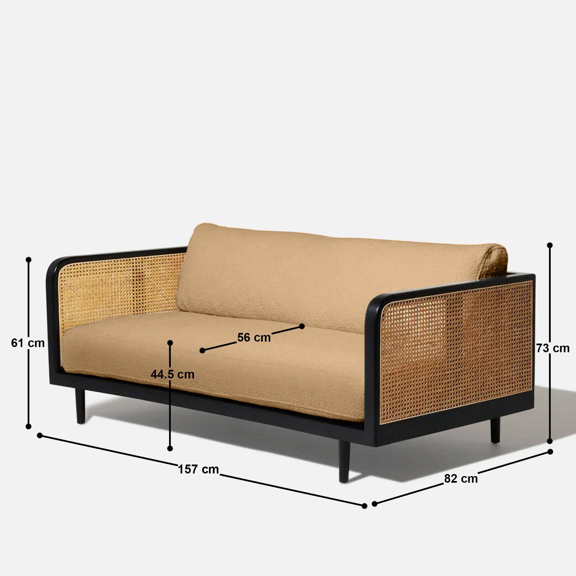 Fry Rattan 2 Seater Sofa - 62"