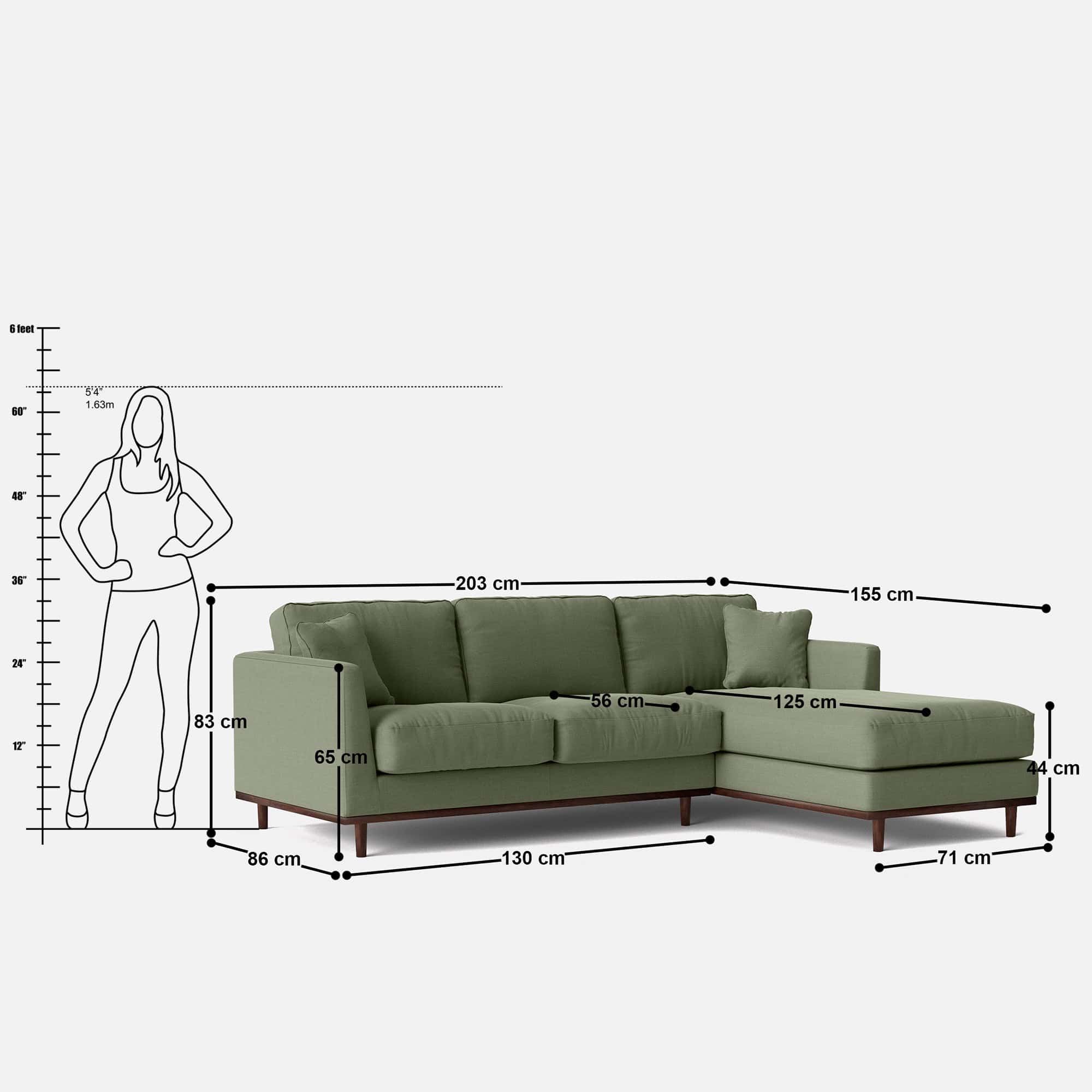 Nord L Shaped Sofa - 80"