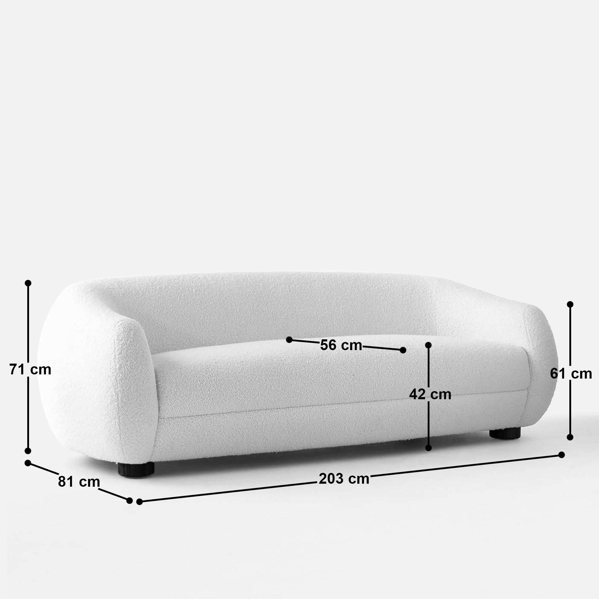 Amor 3 Seater Sofa - 80"