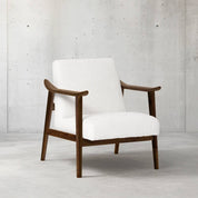 Zen Accent Chair -Walnut Finish on Sheesham Wood