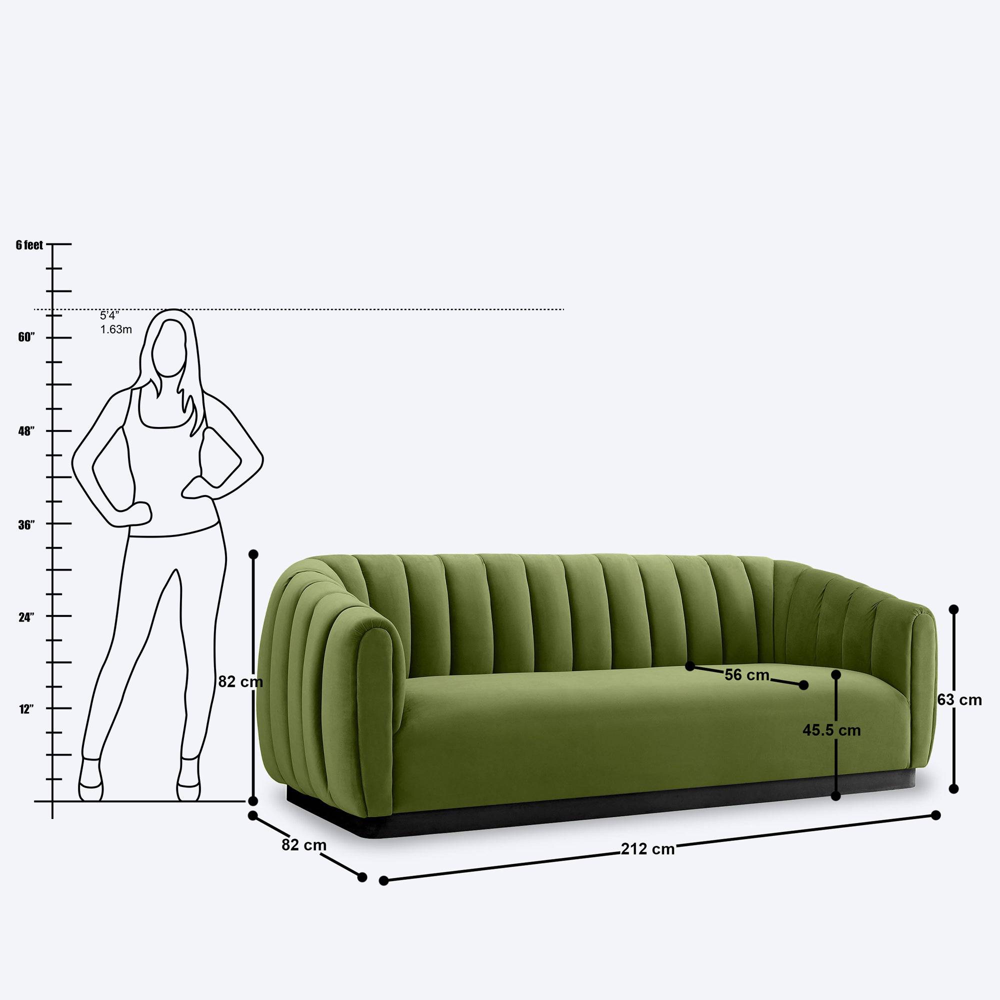 Arno 3 Seater Sofa - 83"