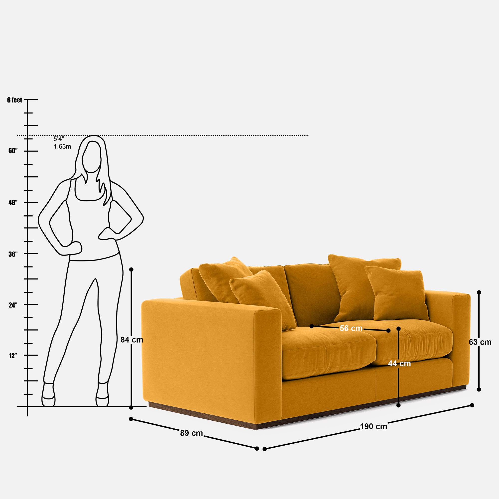 Atlanta 3 Seater Sofa - 74"