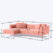 Brian L Shaped Sofa - 85"