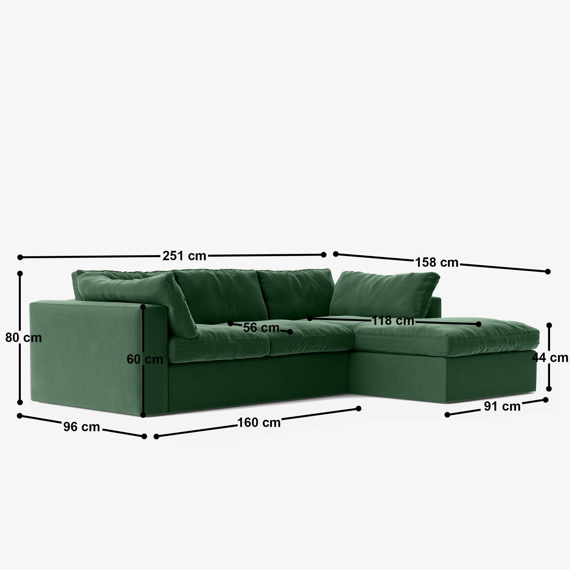 Setter L Shaped Sofa - 99"