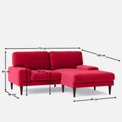 Merlin L Shaped Sofa - 68.5"