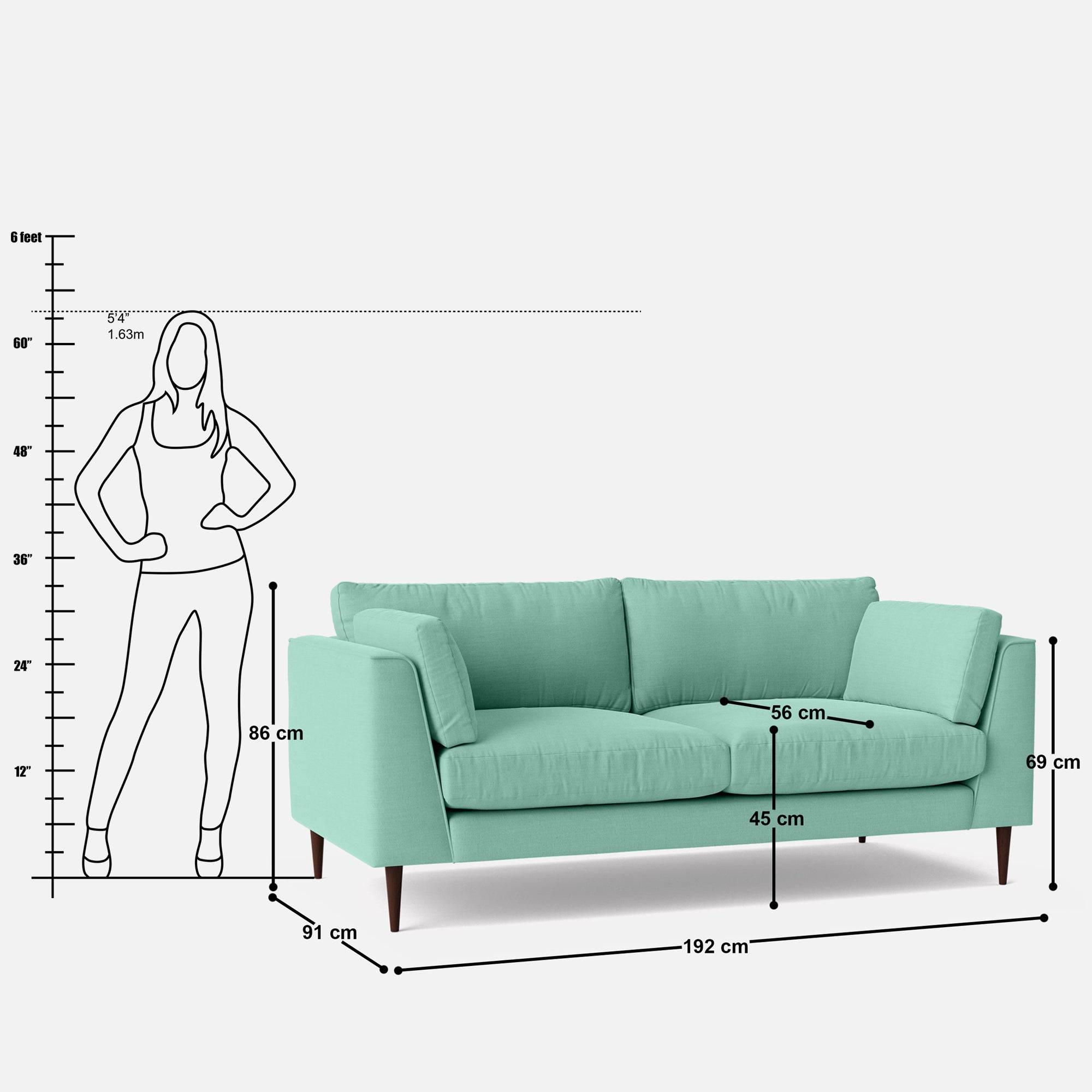 Freda 3 Seater Sofa - 75.5"