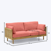 Hughes Rattan 2 Seater Sofa - 57"